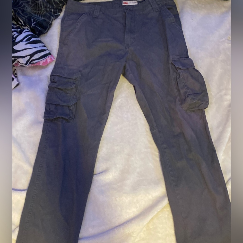 Gray Y2K Cargo-like Pants